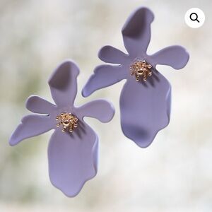 Amanda Blu’s Hand Painted Brass Flower Earrings